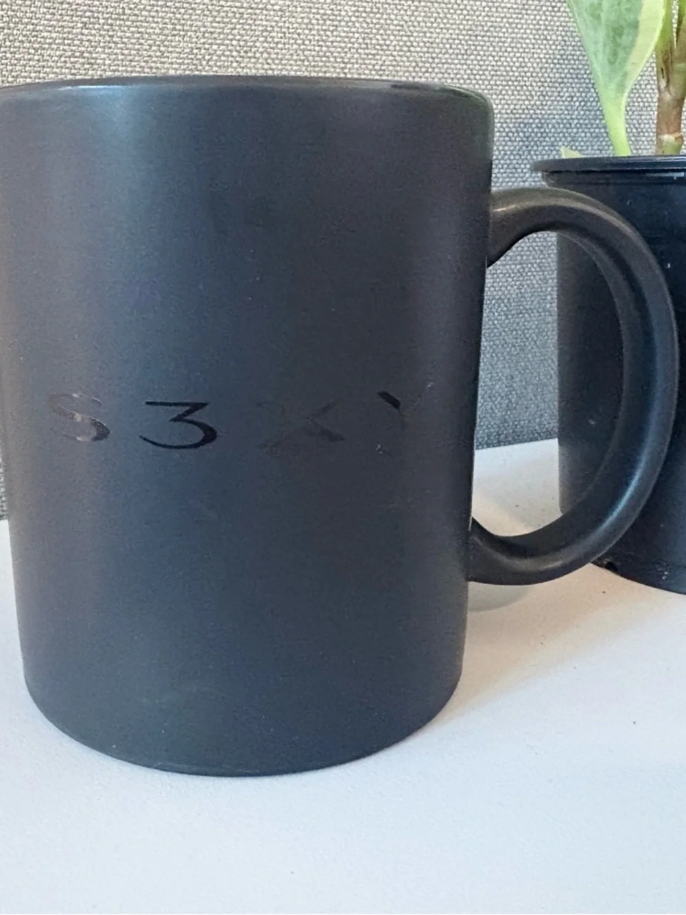 Tesla S3XYBlack Matte Ceramic Coffee Mug